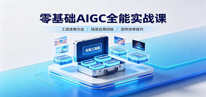 零基础AIGC全能实战课：覆盖绘画、影音、PPT、小说多场景AI创作-小二项目网