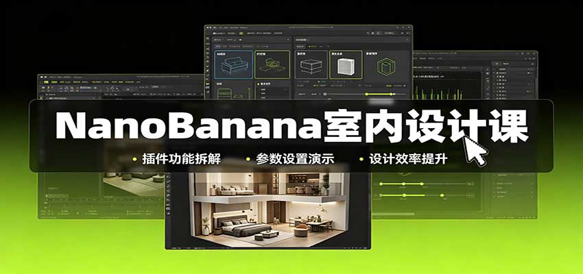 NanoBanana室内设计课：无限画布配置，插件实操，生图改图视频制作-小二项目网