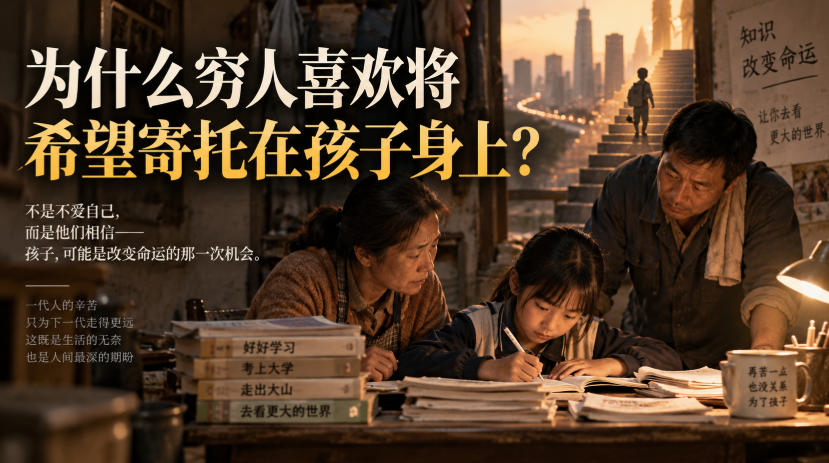 某社群精品文章：为什么穷人喜欢将希望寄托在孩子身上？-小二项目网