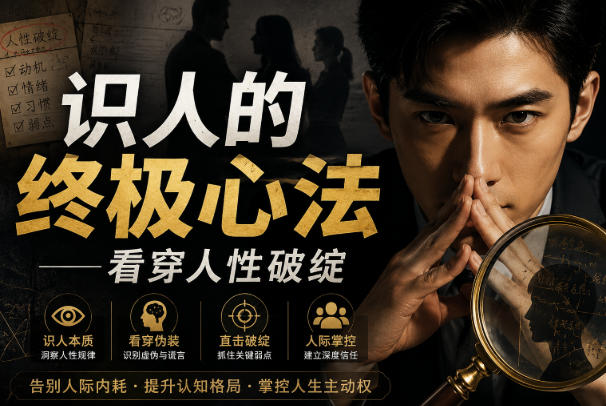付费文章：识人的终极心法——看穿人性破绽-小二项目网