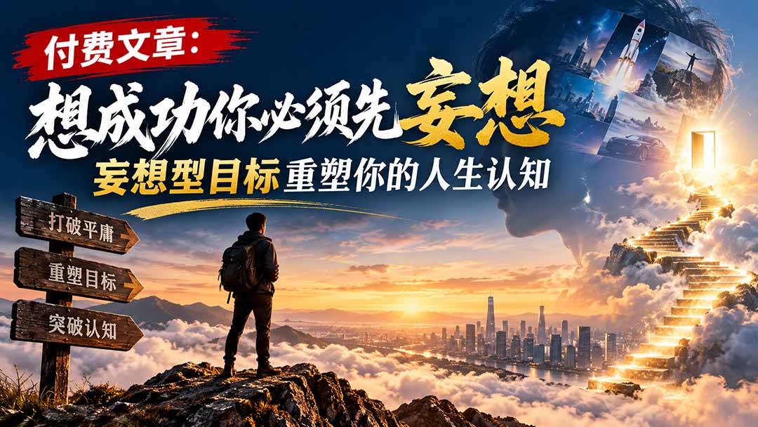 （21078期）付费文章：想成功你必须先妄想，妄想型目标重塑你的人生认知-小二项目网