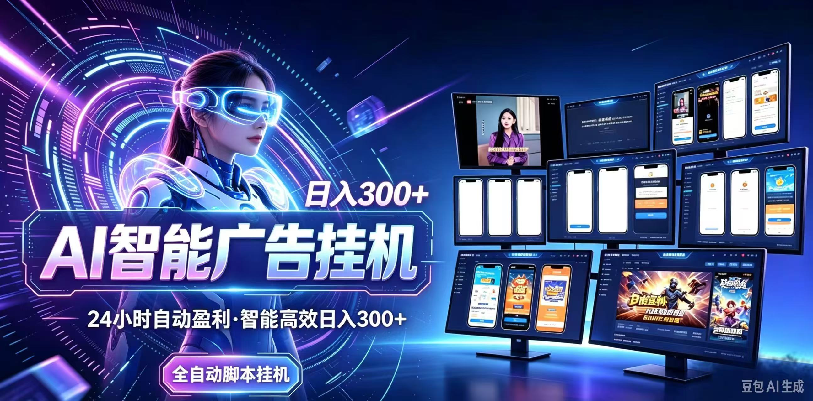（21068期）24小时AI广告挂机｜在家就能做的被动副业-小二项目网