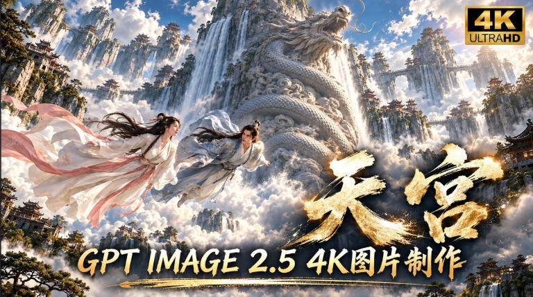 GPT Image 2.5实测！4K到底多清楚？皮肤、手指、修图与天宫场景全面测试-小二项目网