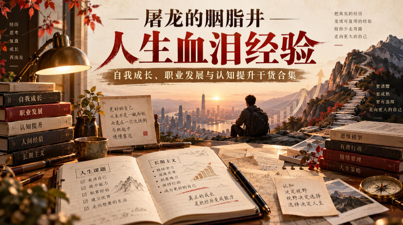 屠龙的胭脂井人生血泪经验｜自我成长、职业发展与认知提升干货合集【文档】-小二项目网