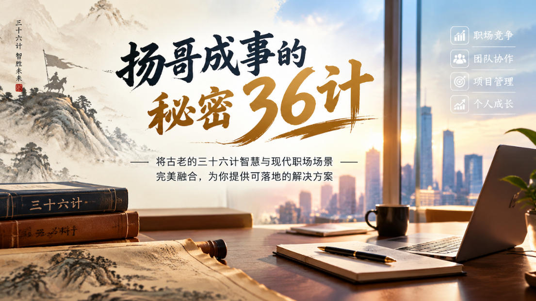 扬哥成事的秘密36计，将古老的三十六计智慧与现代职场场景完美融合，为你提供可落地的解决方案-小二项目网