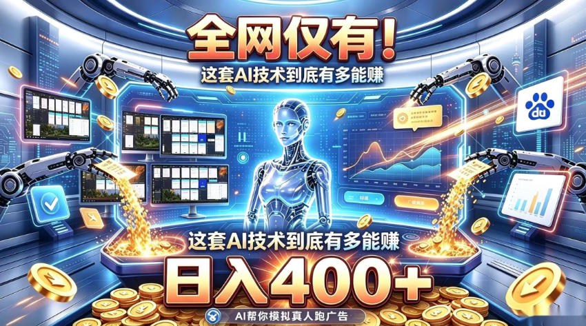 全网仅有！这套AI技术到底有多能賺，日入400+，无需人工干预，实现真正被动变现【揭秘】-小二项目网