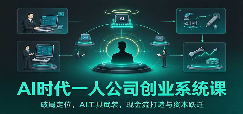 AI时代一人公司创业系统课：破局定位，AI工具武装，现金流打造与资本跃迁-小二项目网