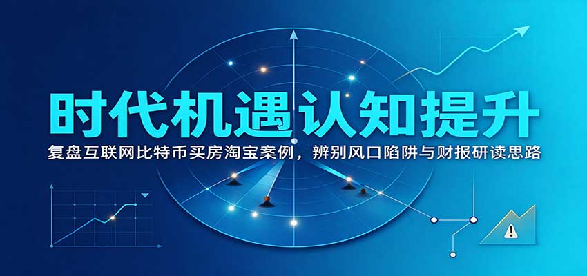 时代机遇认知提升：复盘互联网比特币买房淘宝案例，辨别风口陷阱与财报研读思路-小二项目网