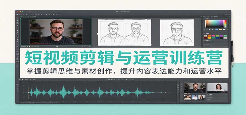 短视频剪辑与运营训练营：掌握剪辑思维与素材创作，提升内容表达能力和运营水平-小二项目网