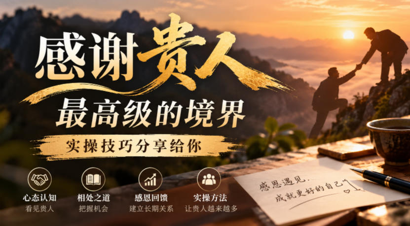 某公众号付费文章：感谢贵人最高级的境界，实操技巧分享给你-小二项目网