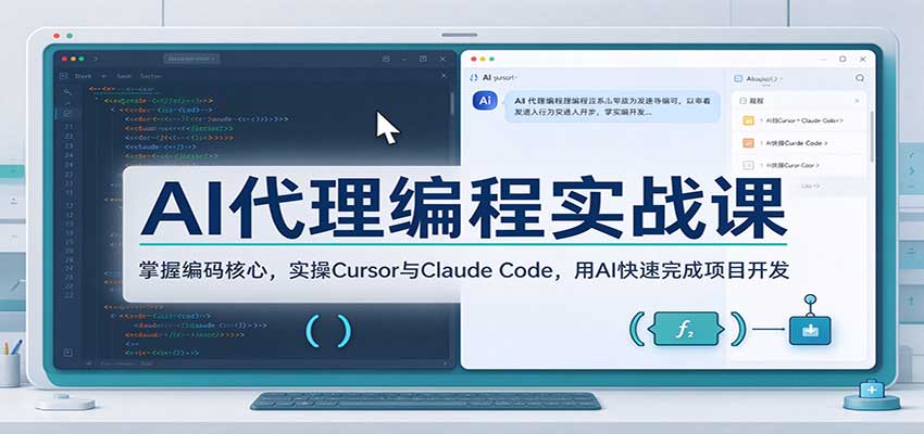 AI代理编程实战课：掌握编码核心，实操Cursor与Claude Code，用AI快速完成项目开发-小二项目网