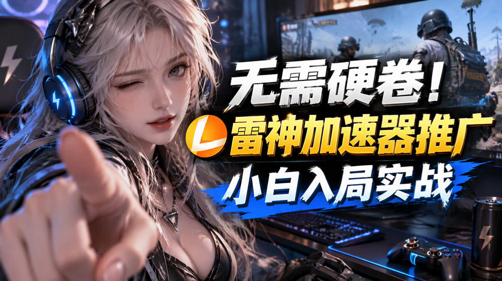 无需硬卷！雷神加速器推广，小白入局实战一天也能几十r-小二项目网