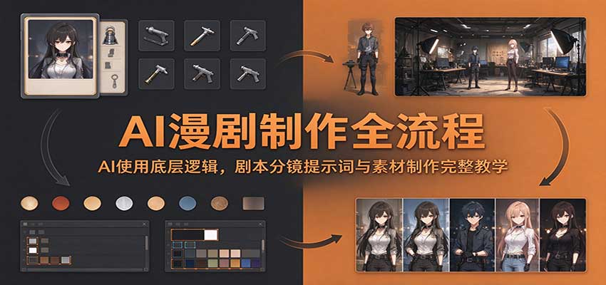 AI漫剧制作全流程：AI使用底层逻辑，剧本分镜提示词与素材制作完整教学-小二项目网